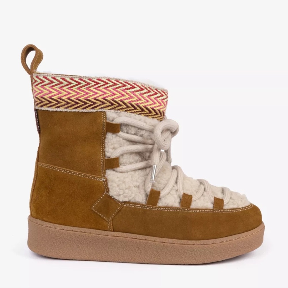 SOLD Penelope Chilvers Cosmos Fleece Tan Winter Boots EU38 / US7-7.5